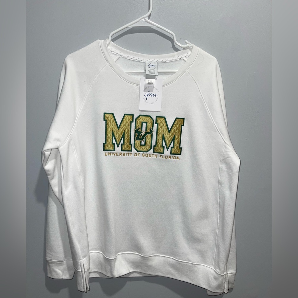 White University of South Florida Mom Sweatshirt